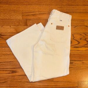 Wrangler Men’s White Bootcut Jeans